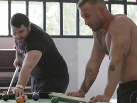 Straight friends playing with their sticks