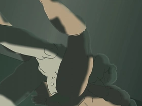 Leon follado por zombie