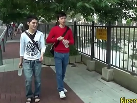 Asian twink cum covered