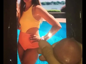 Asian cum tributes on white 18 year old teen